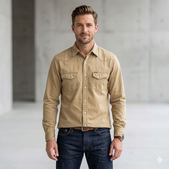 The Territory Ahead Other - Vintage The Territory Ahead Pearl Snap Shirt Mens M Brushpopper Western Outdoor